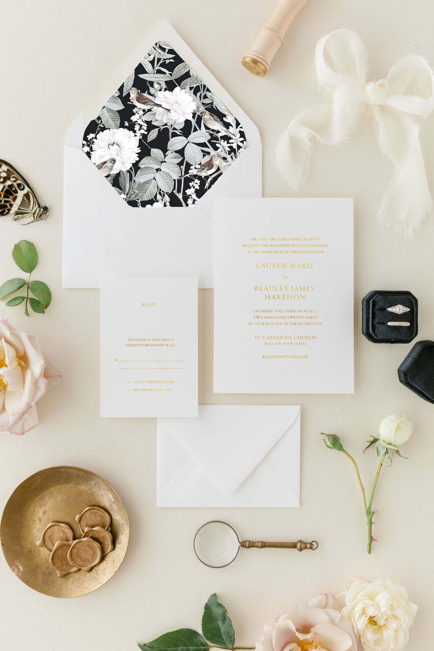 Elegant Wedding Cards | The Lauren
