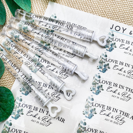 Eucalyptus Wedding Bubble Labels