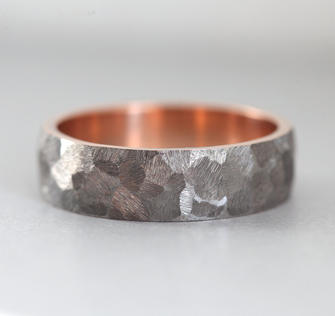 Evan Hammered Wedding Band