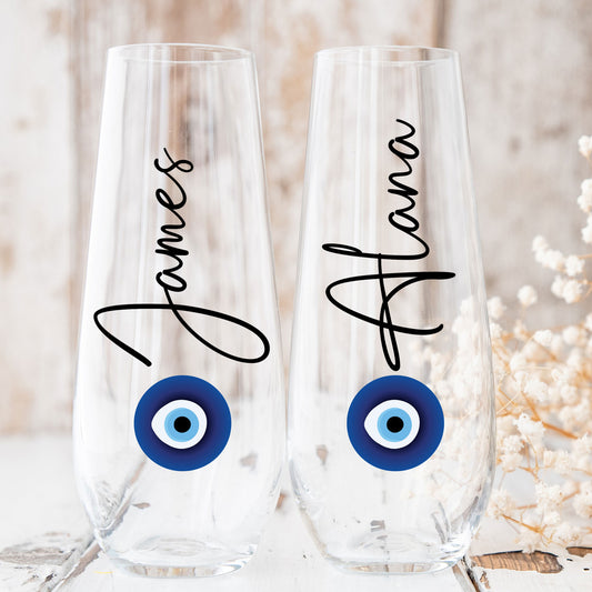 Evil Eye Champagne Flute