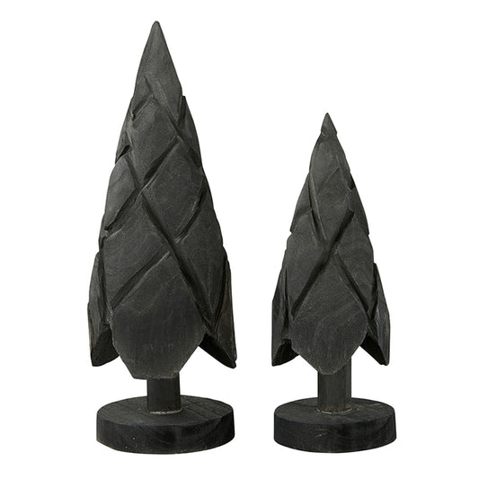 Paulownia Trees - Black - Set of 2
