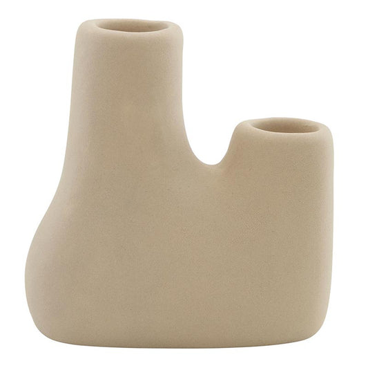 Neutral Camelback Taper Candle Holder