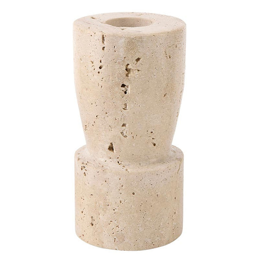 Tall Travertine Marble Taper Candle Holder
