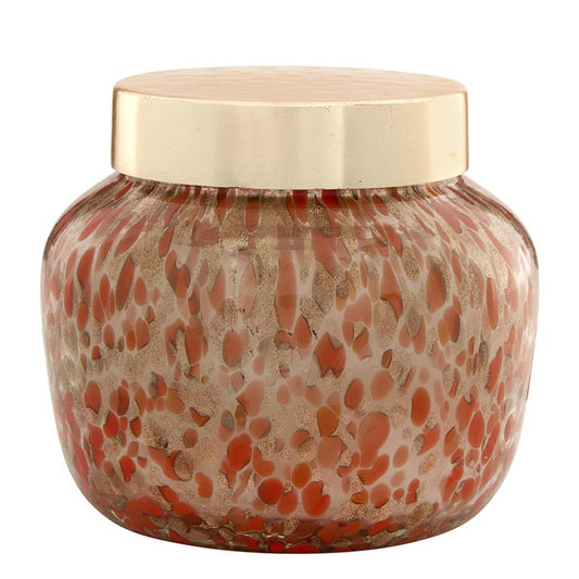 Red Candle with Gold Lid