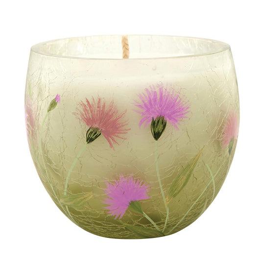 Hand Painted Floral Candle
