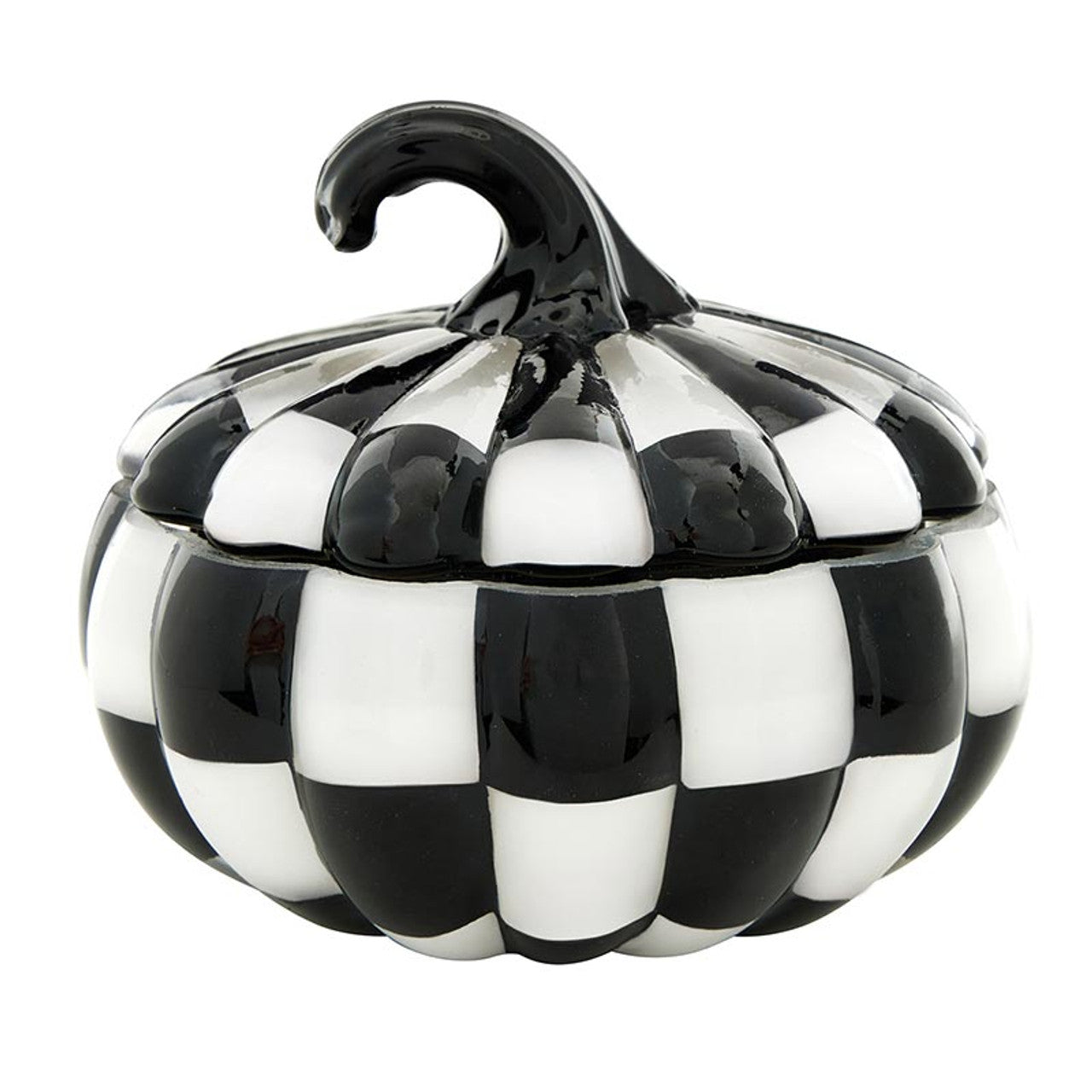Black Glass Pumpkin Candle - Large