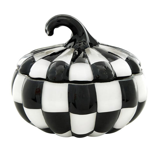 Black Glass Pumpkin Candle - Large