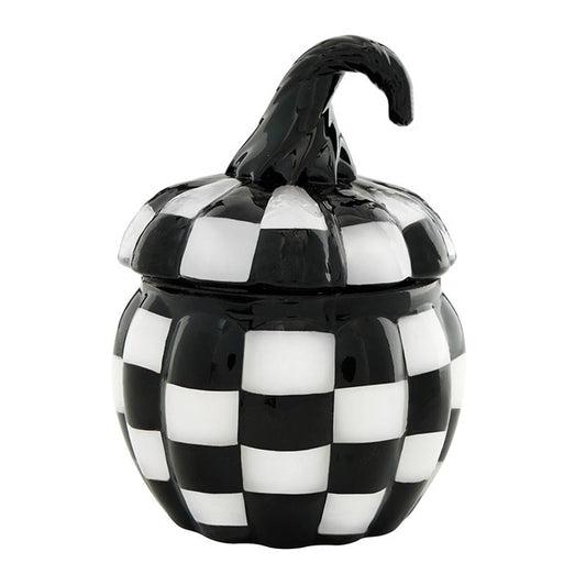 Black Glass Pumpkin Candle - Small