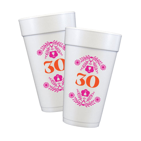 Fiesta Celebration Styrofoam Cups
