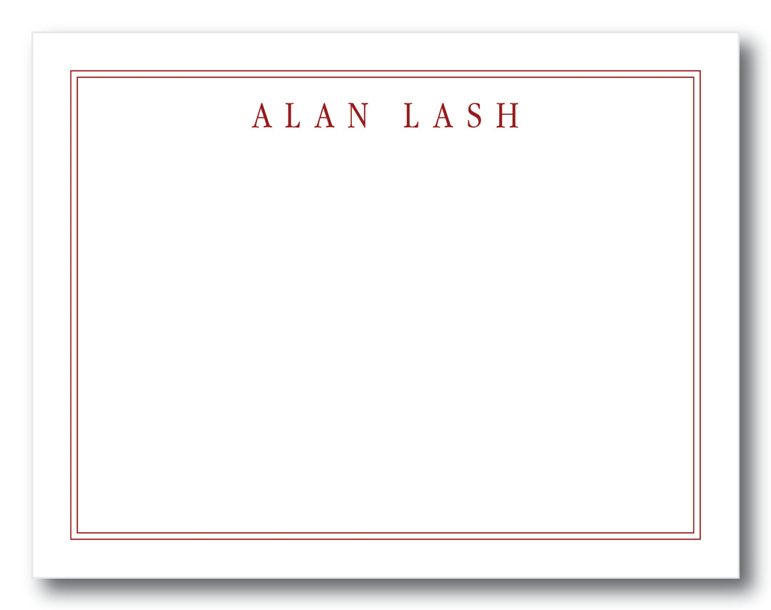 The Alan Flat Note Card
