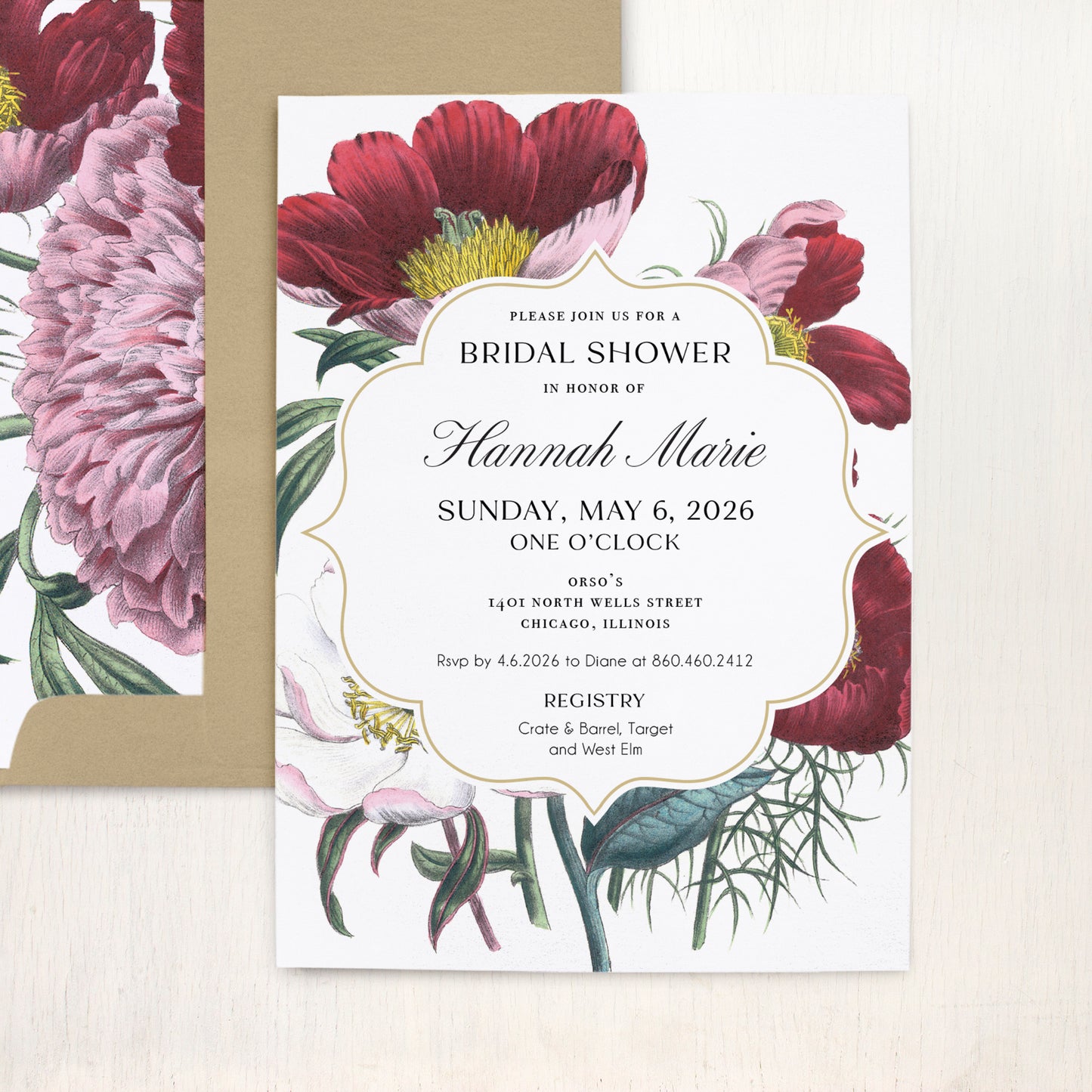 Floral Boho #2 Bridal Shower Invitations