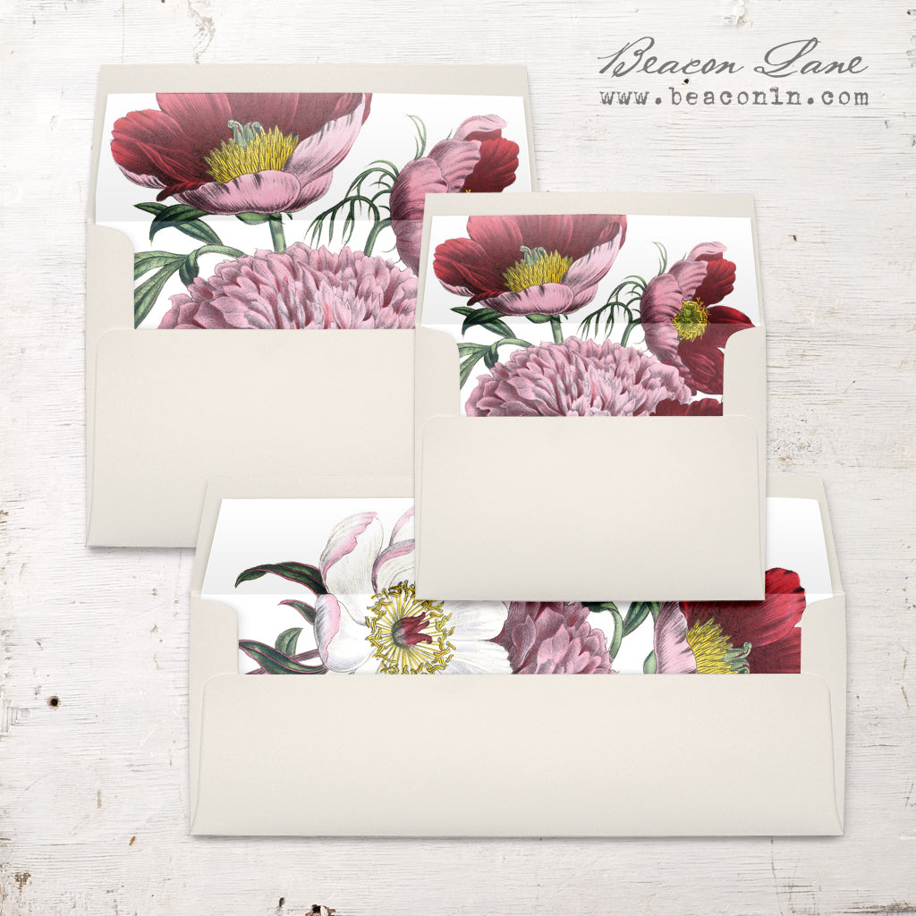 Floral Boho Envelope Liners