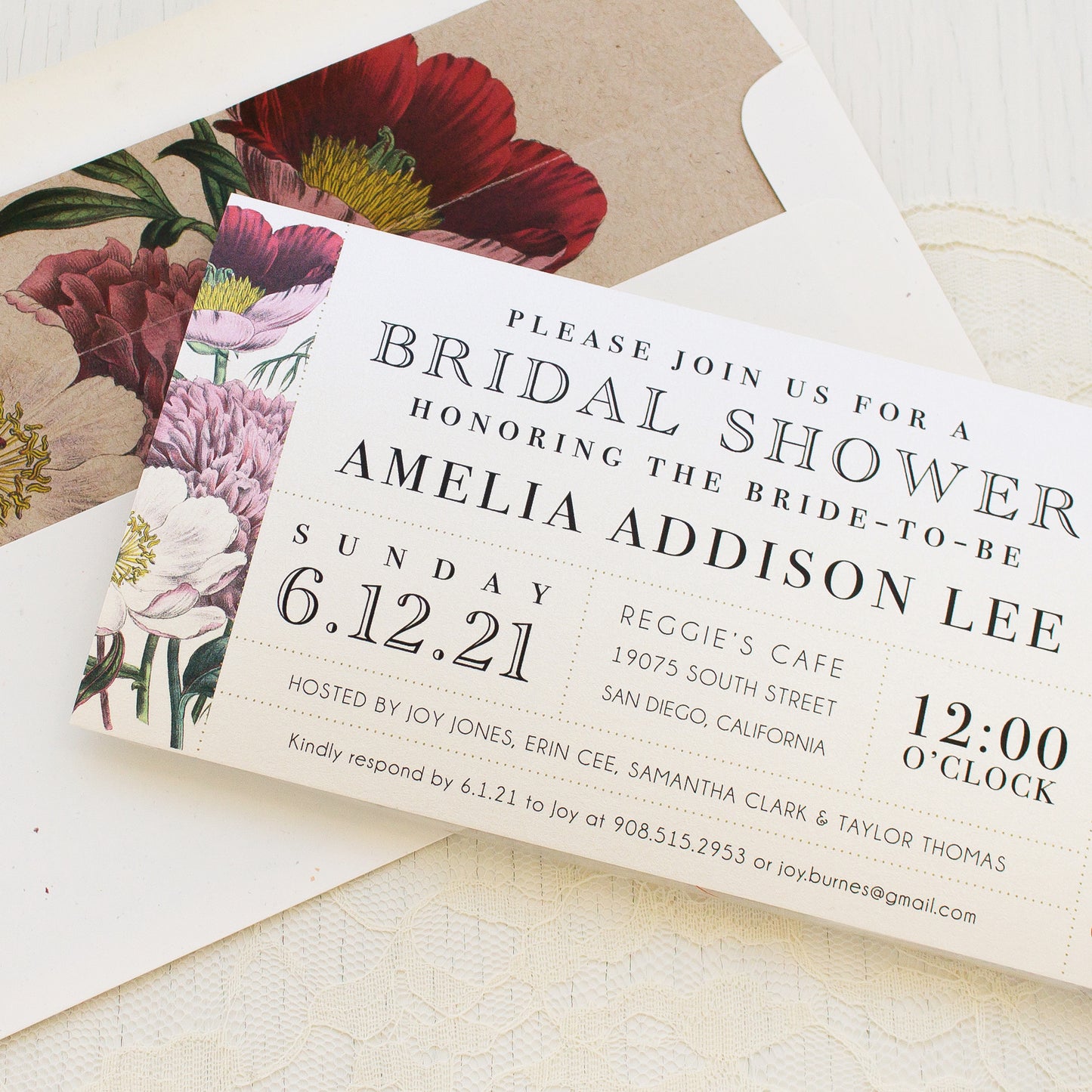 Floral Boho Bridal Shower Invitations