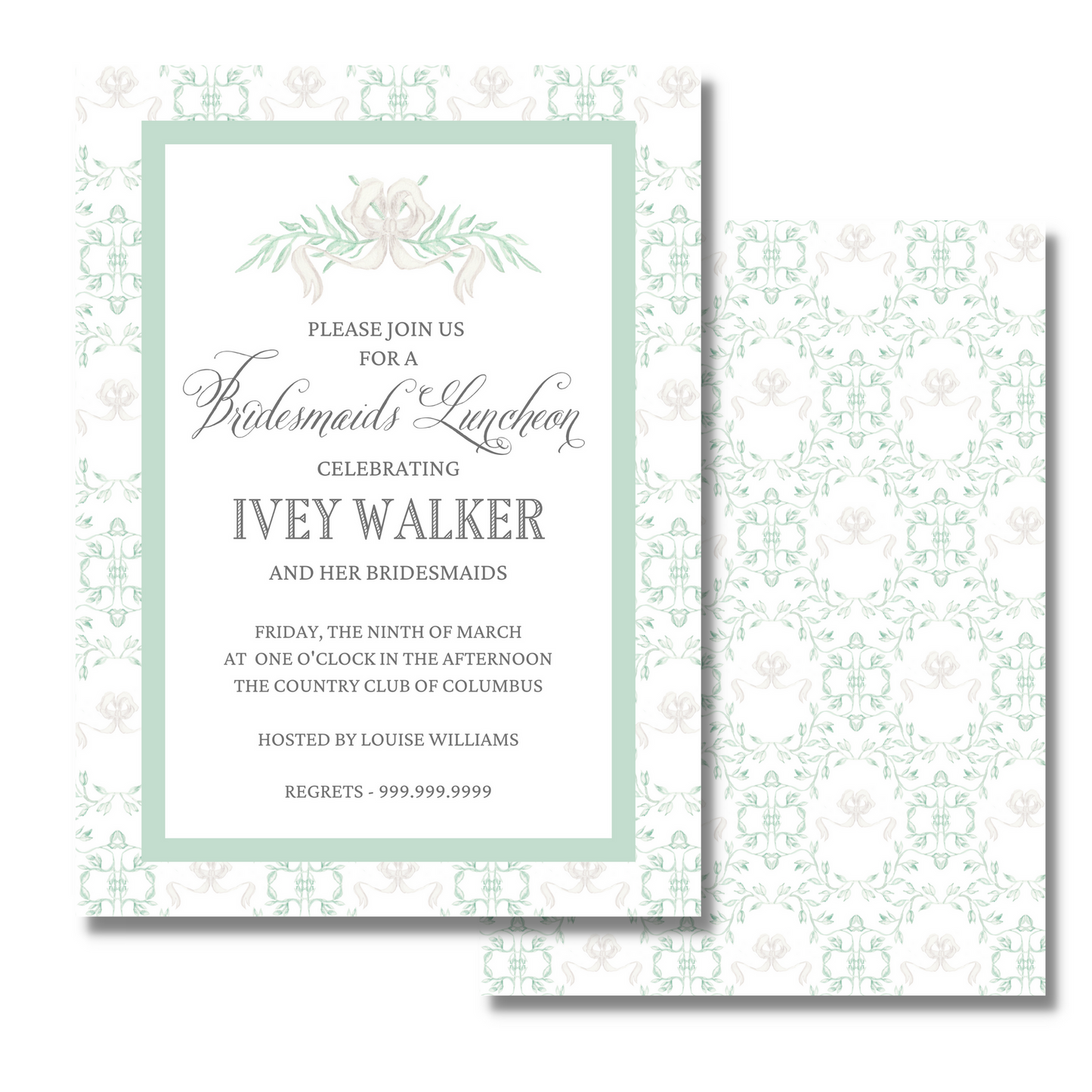 Floral Garland - Bridal Shower Invite