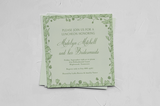 Classic Floral Semi-Custom Invitations