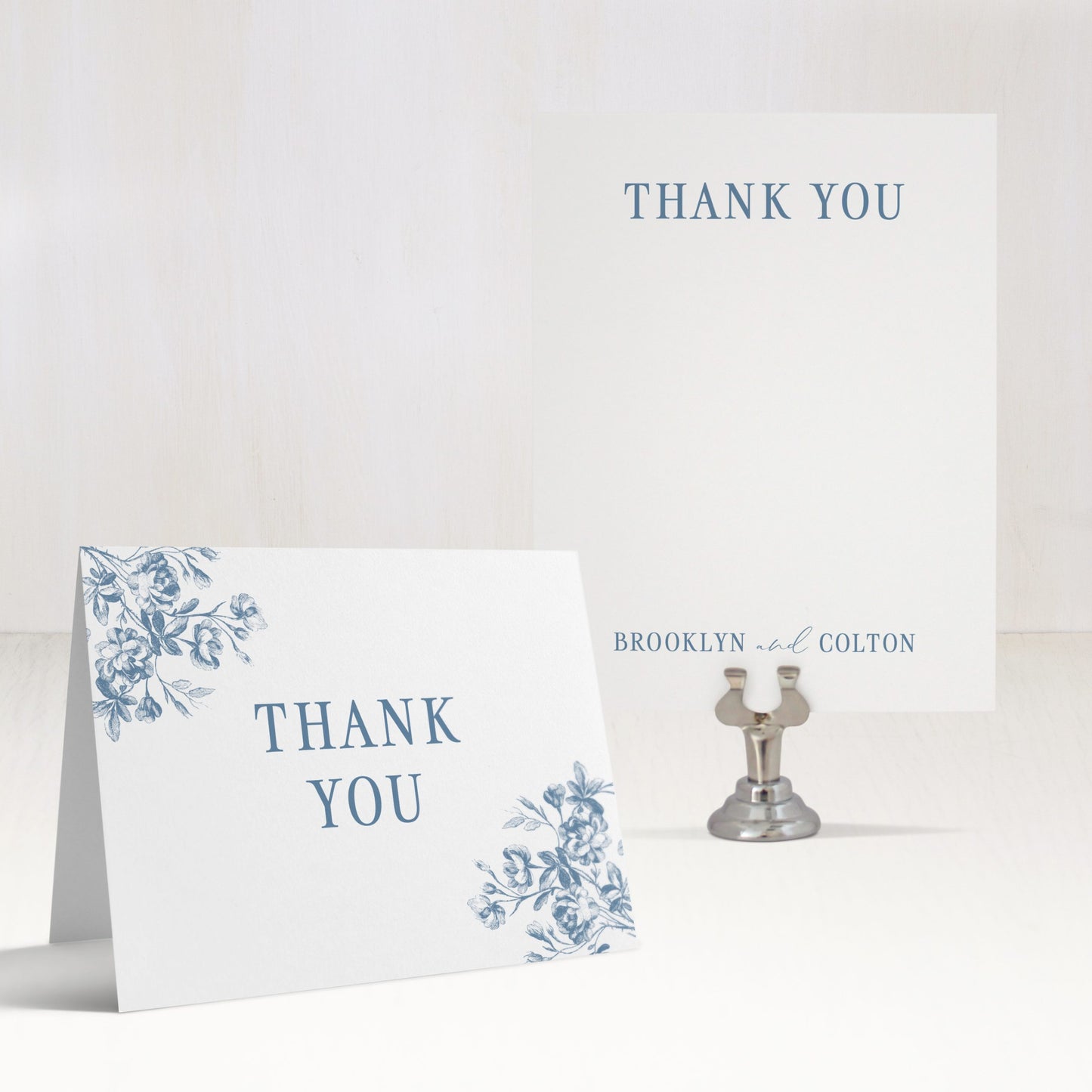 French Blue Thank You Cards