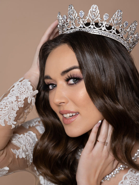 Gustella Majestic Swarovski Bridal Dazzling Full Crown