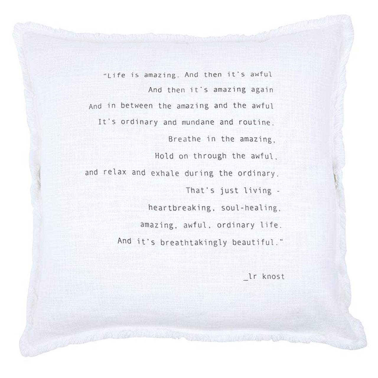 Face To Face Square Sofa Pillow - Life Is Amazing