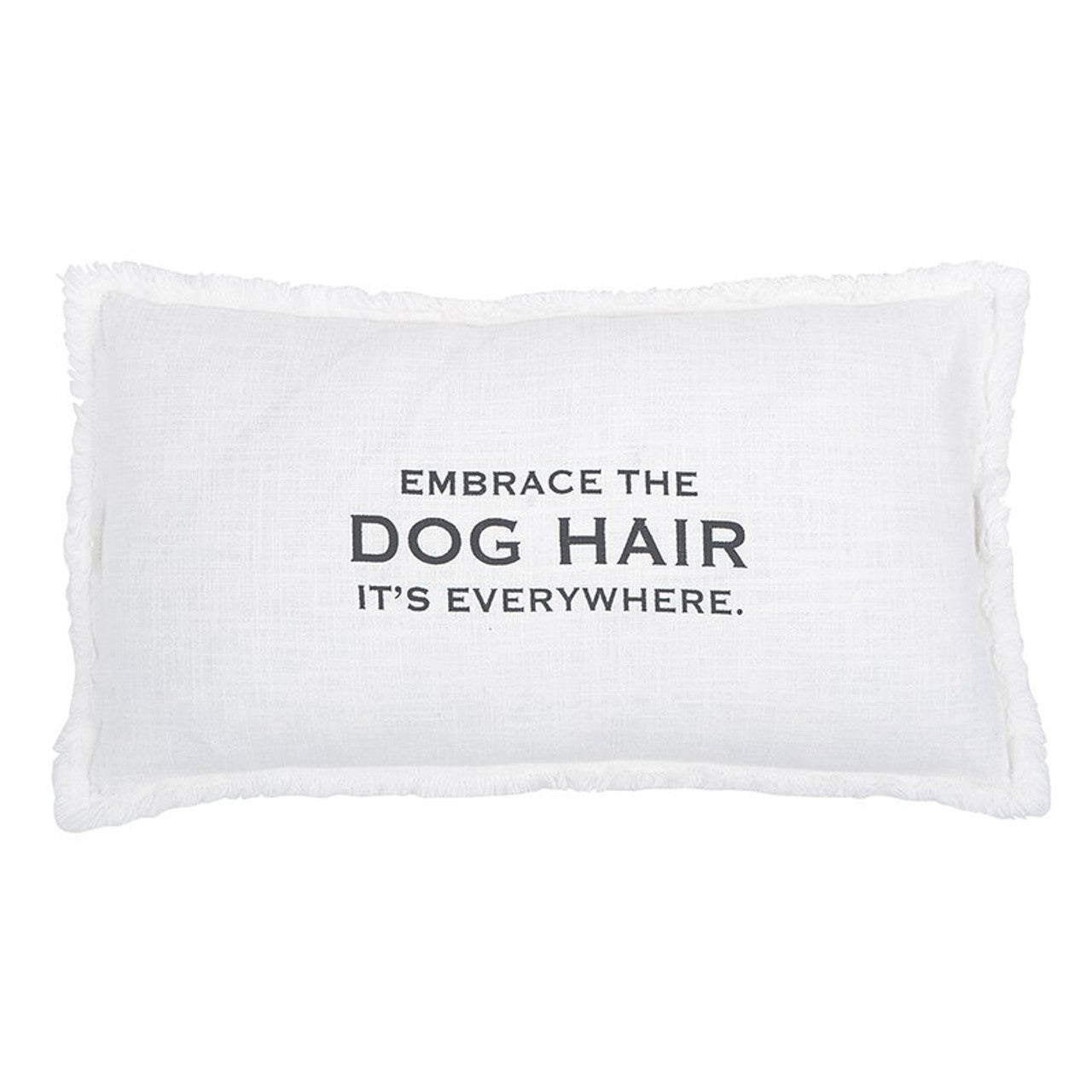 Face To Face Rectangle Sofa Pillow - Embrace The Dog Hair