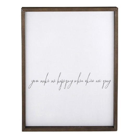 Face to Face Cadet Word Board - You Make Me Happier When Skies Are Grey