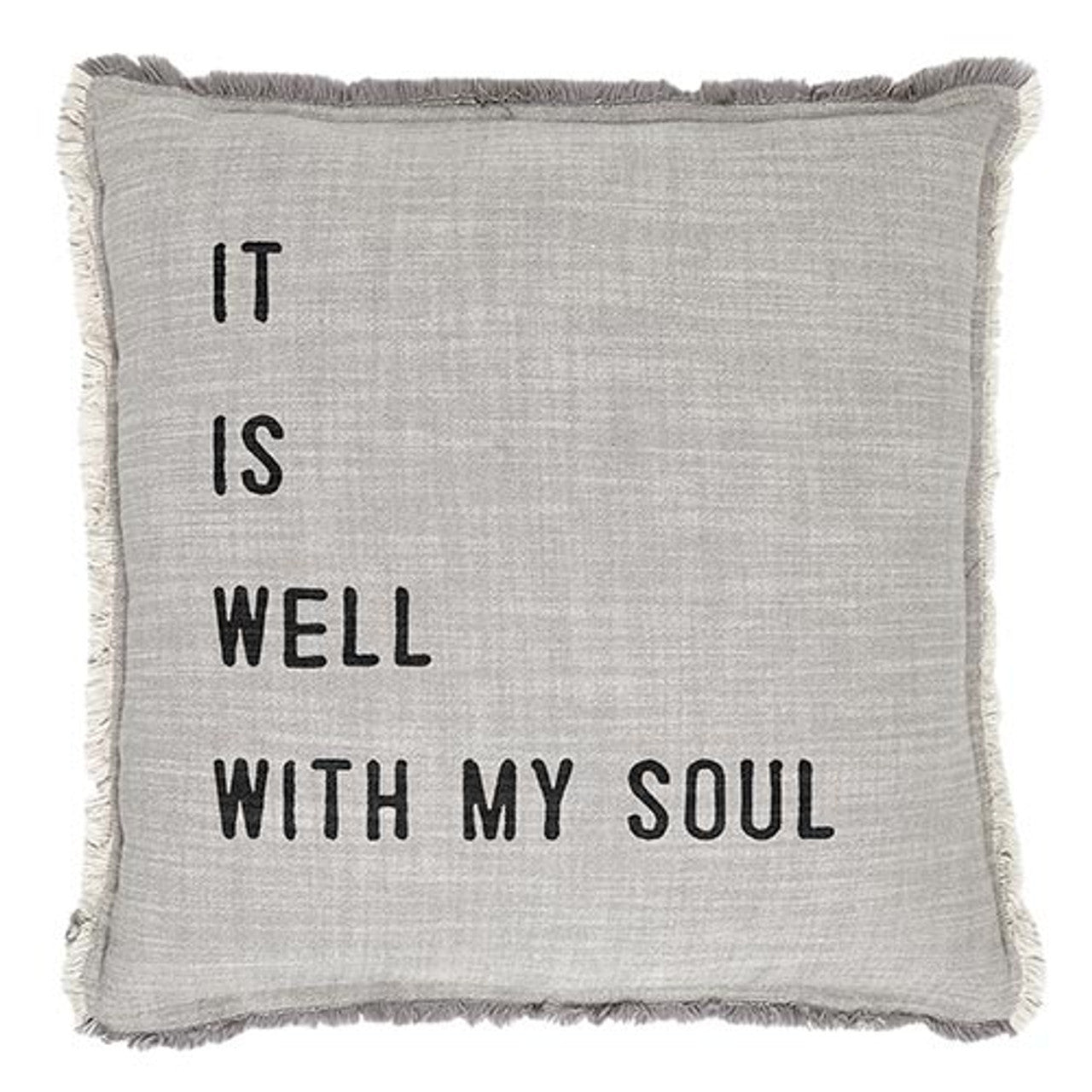 Face to Face Euro Pillow - It Is Well With My Soul