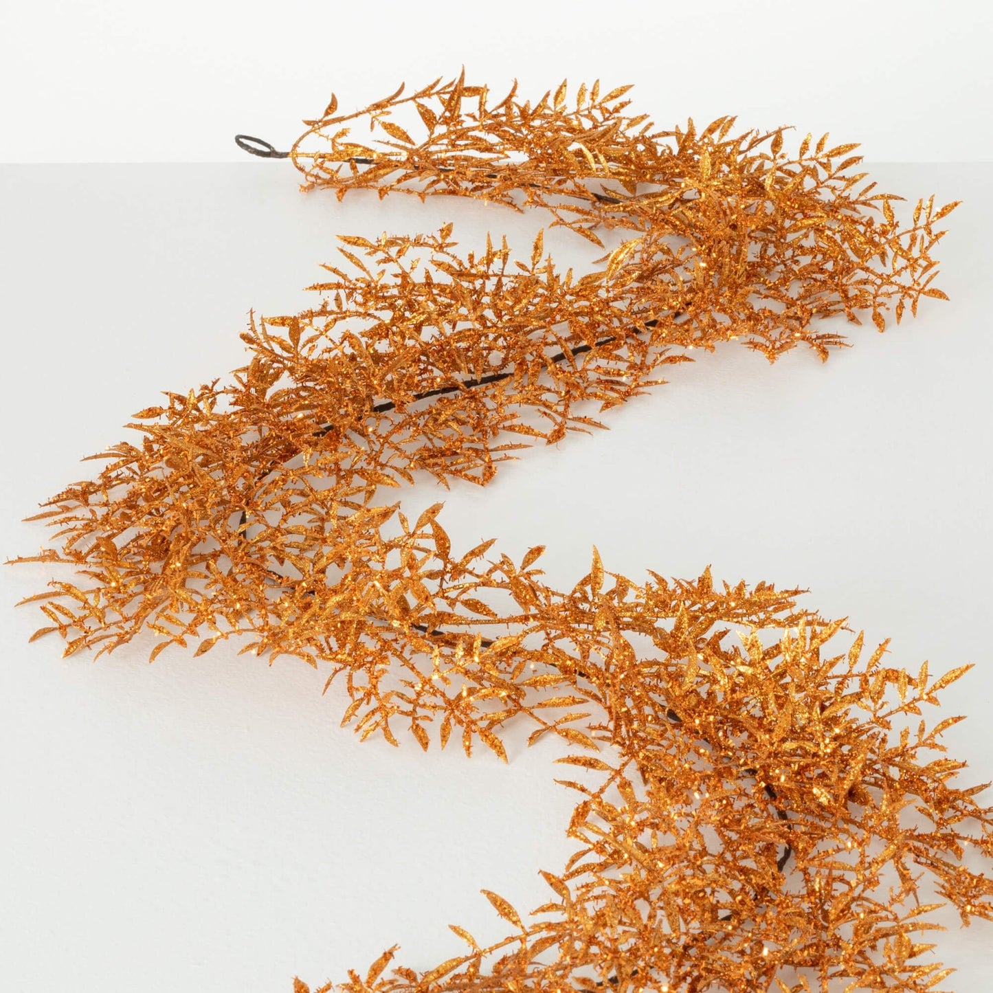 Gold Glitter Leaf Garland