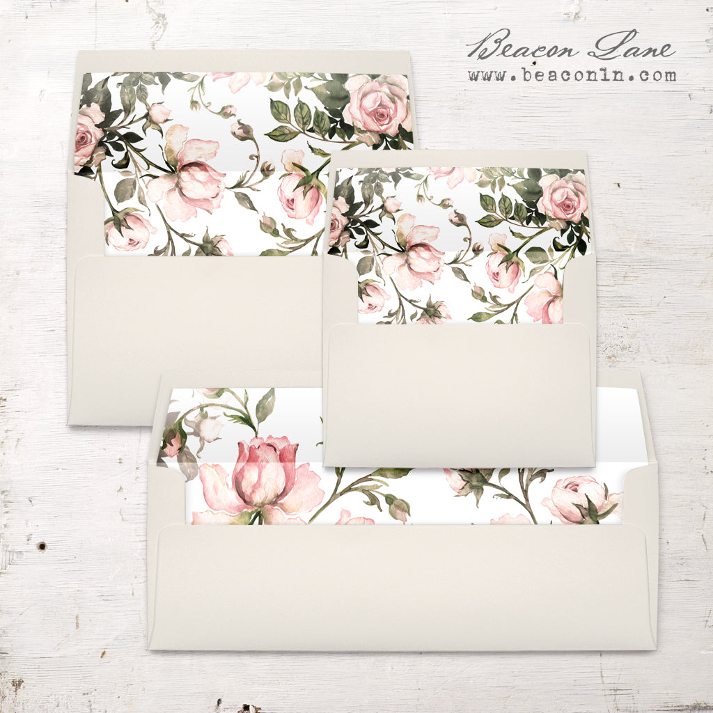 Garden Roses Envelope Liners