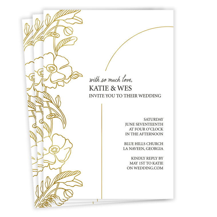So Much Love Flat Wedding Invitation