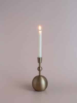 Stacked Orb Taper Candle Holder Medium
