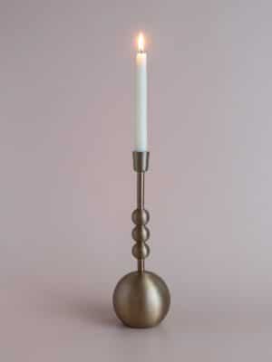 Stacked Orb Taper Candle Holder Large