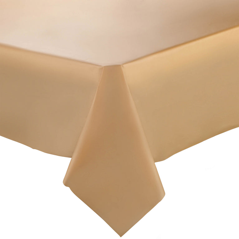 Gold Rectangular Disposable Plastic Tablecloths (54" x 108")