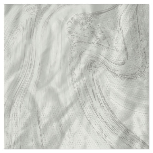 Gray and White Marbled Dinner Napkins, Set of 16