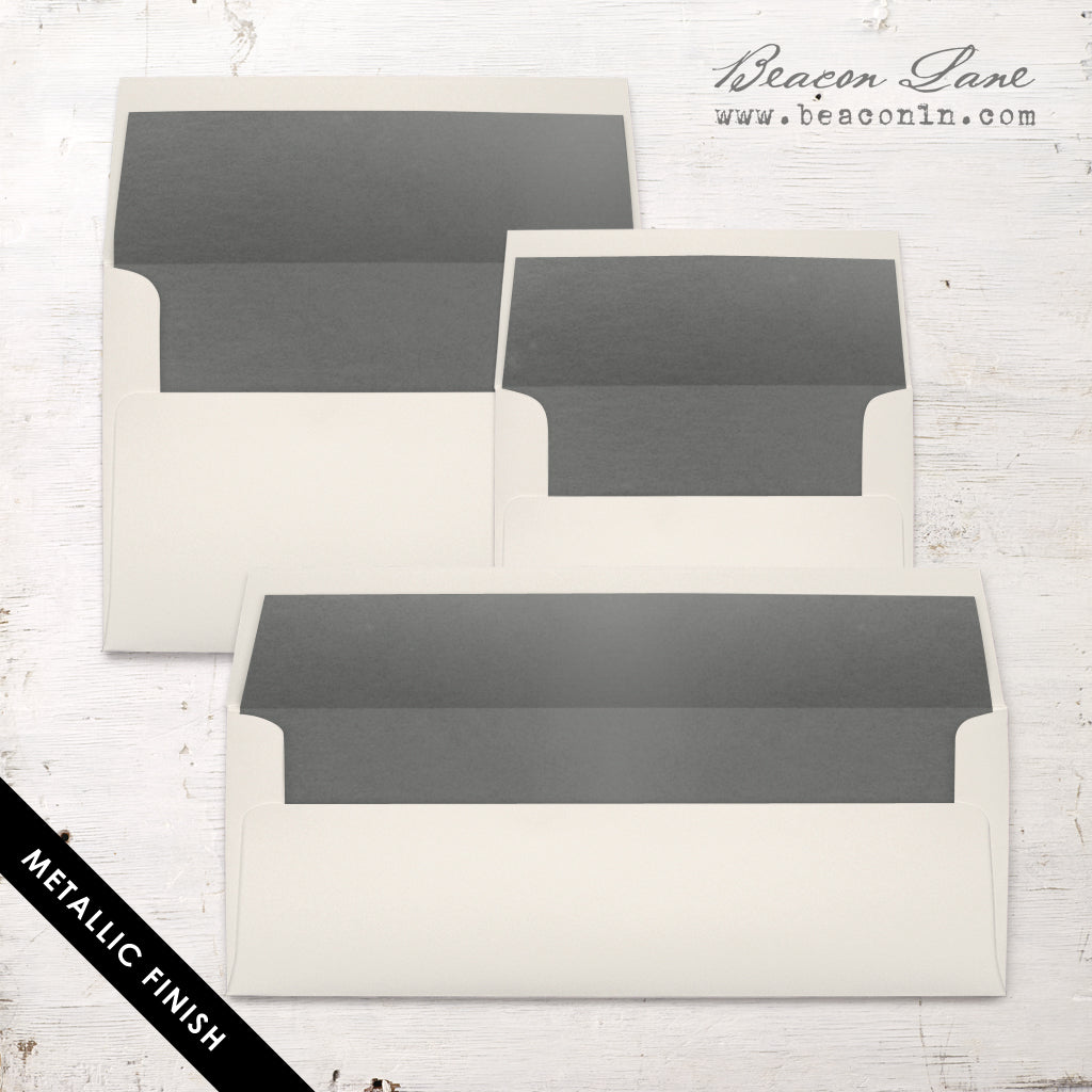 Gray Metallic Envelope Liners