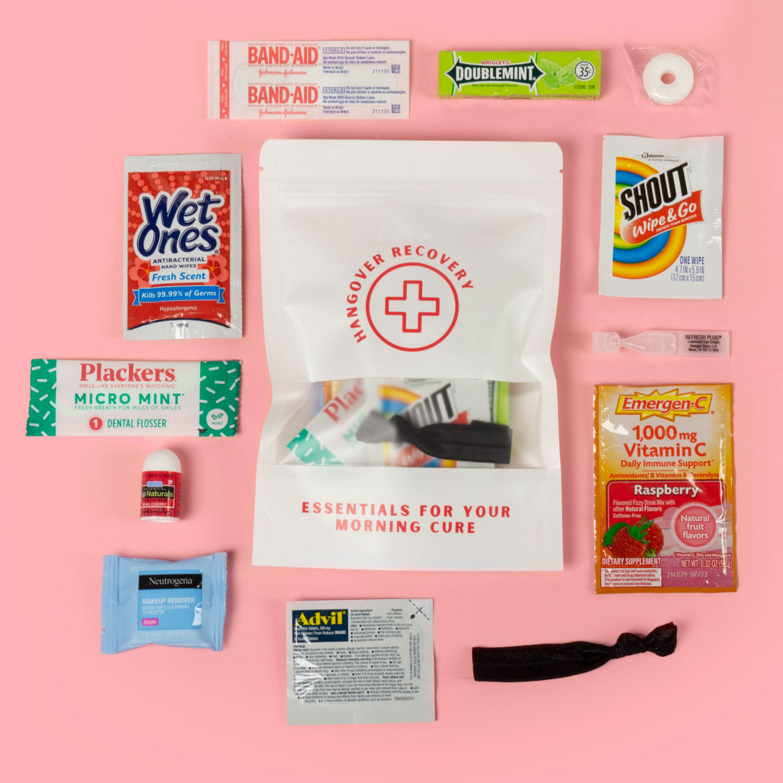 White Re-Sealable Hangover Kit