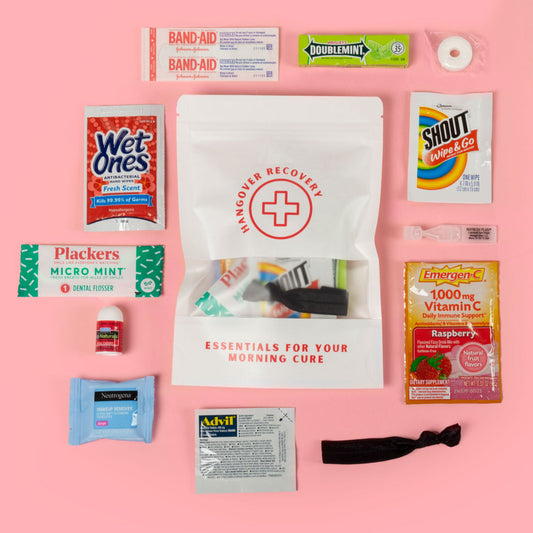 White Re-Sealable Hangover Kit