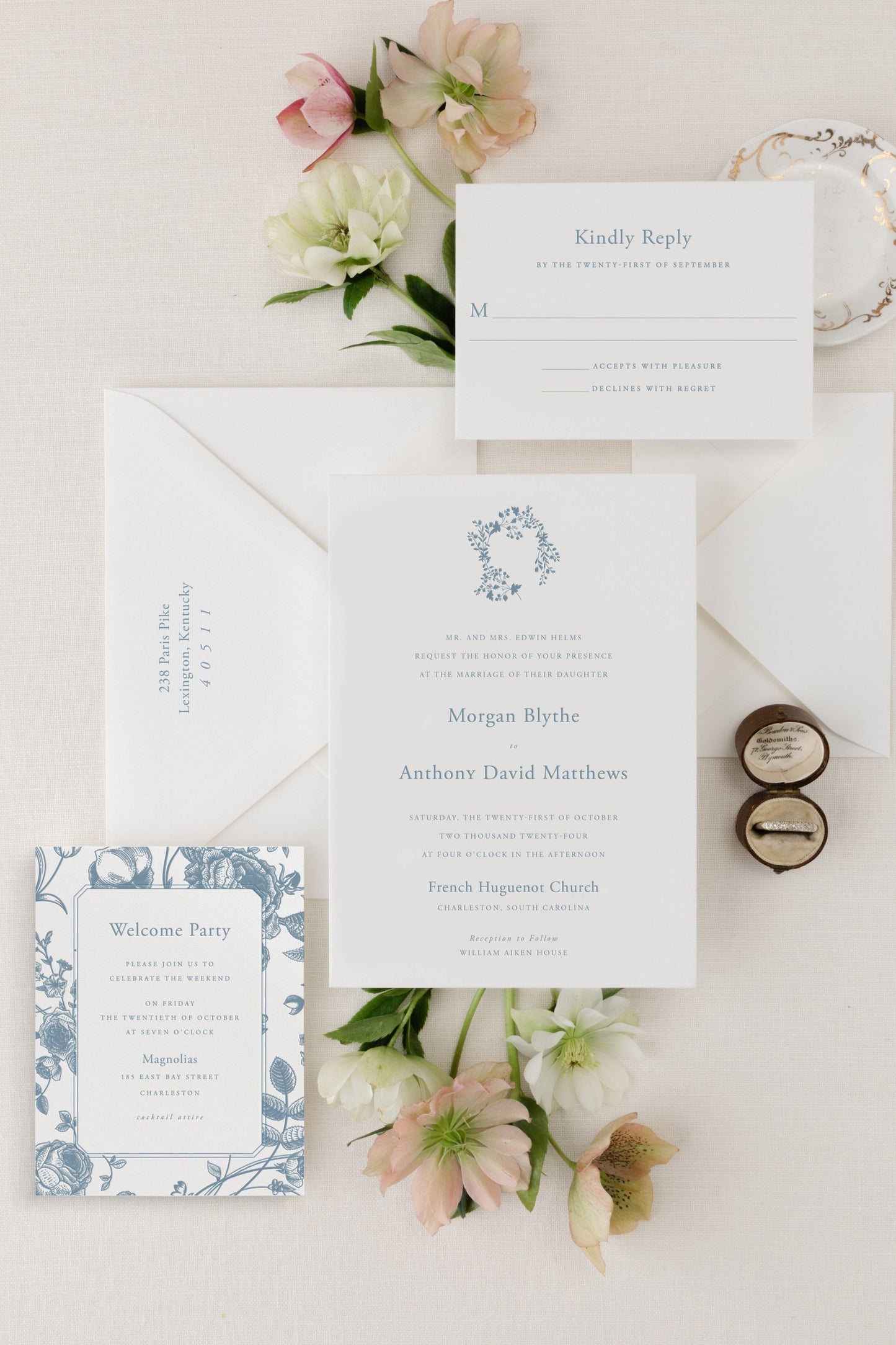 Diana | Wedding Invitation with RSVP + Details Card