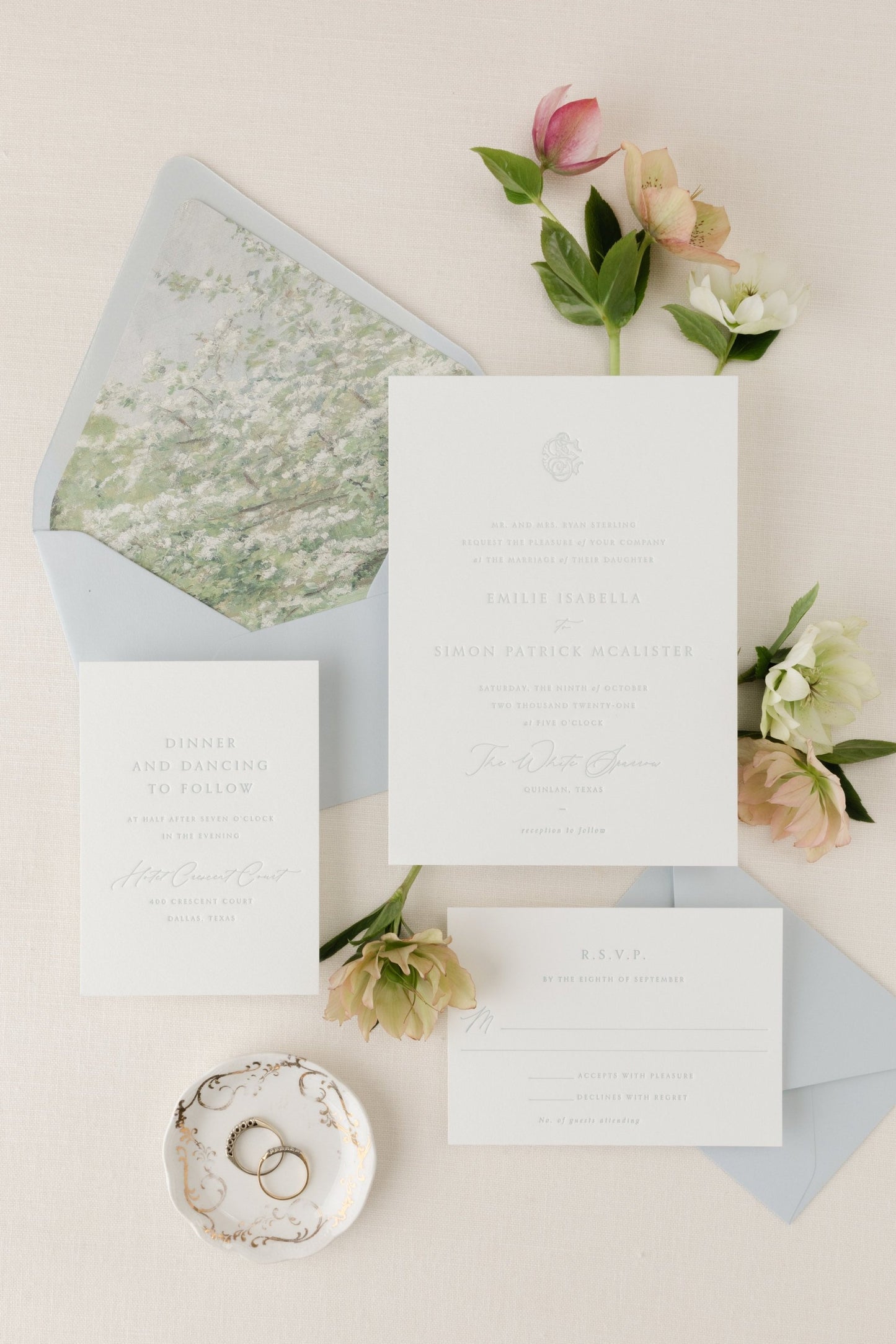 Kennedy | Wedding Invitation with RSVP + Details Card