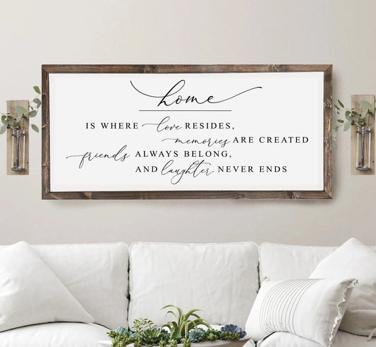 Home Is Where Love Resides Wood Sign