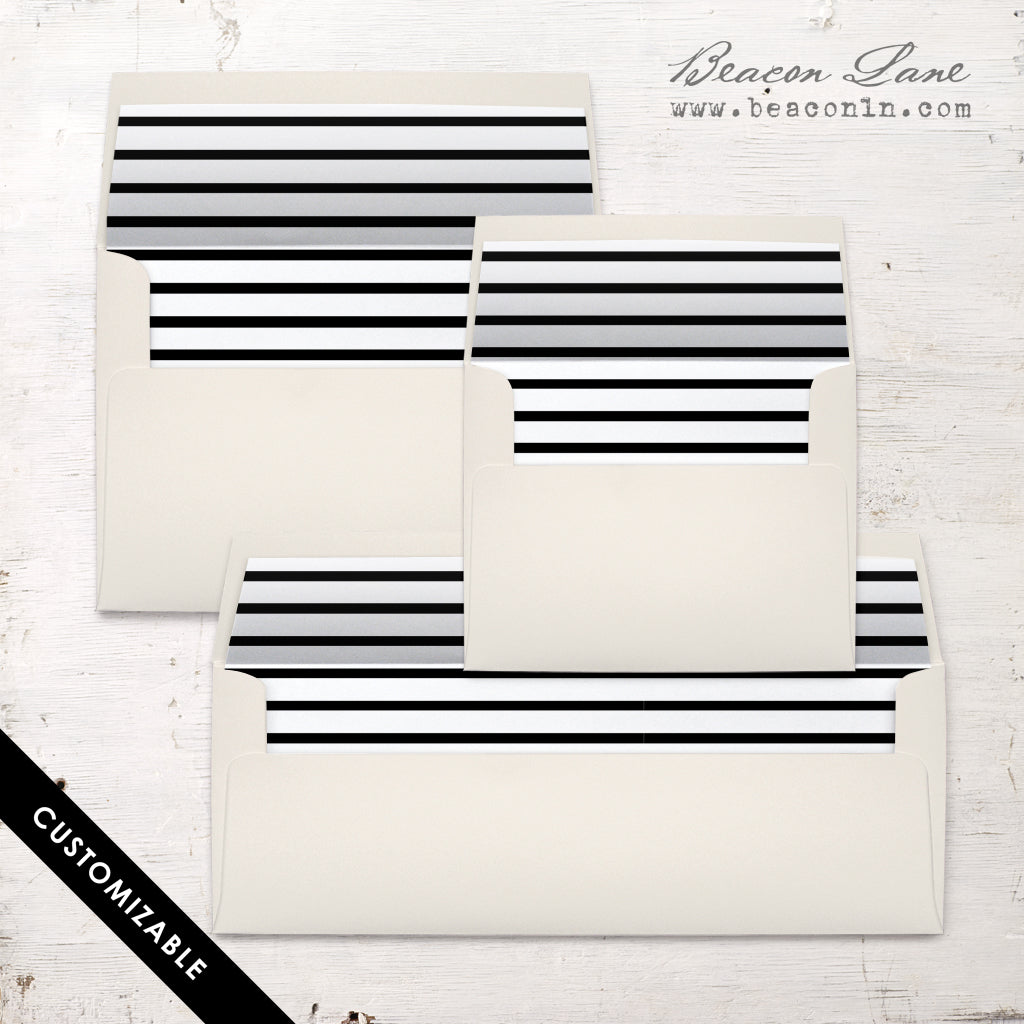 Horizontal Stripe Envelope Liners