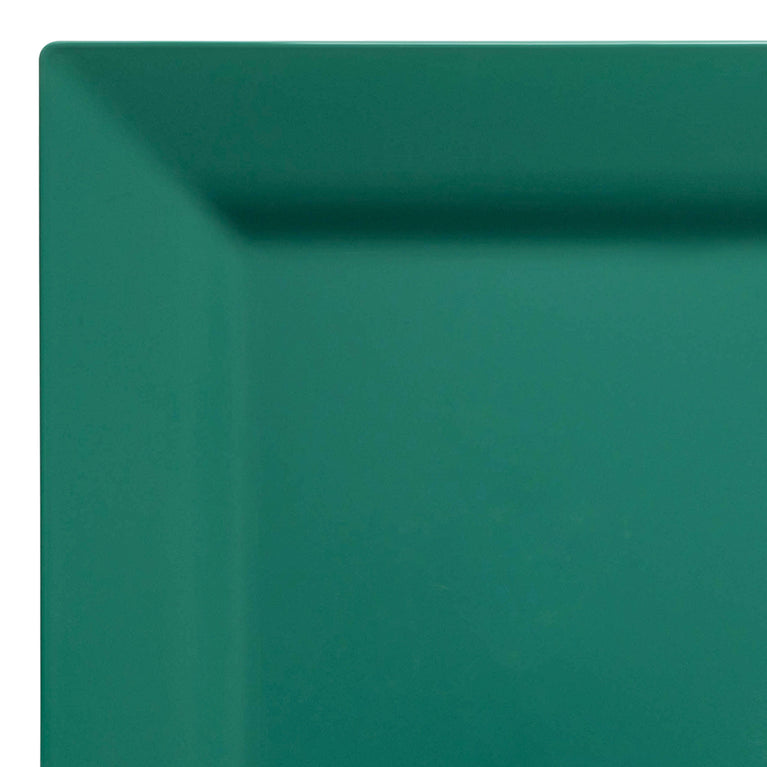 Hunter Green Square Plastic Cake Plates (6.5")