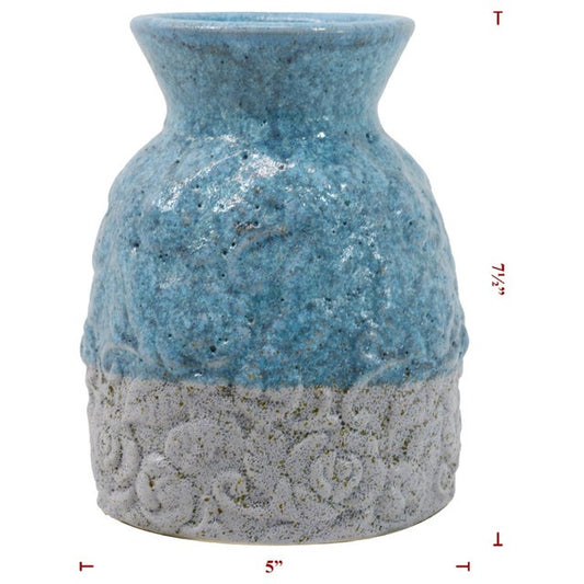 Blue Stoneware Vase