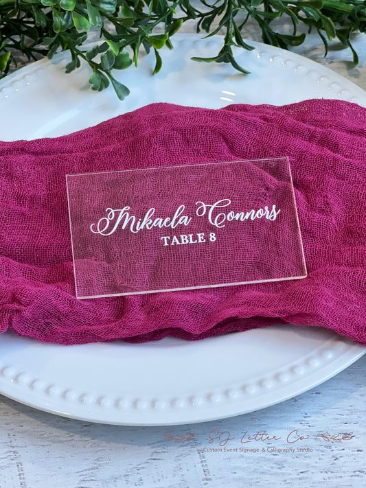 Acrylic Wedding Place Cards |...