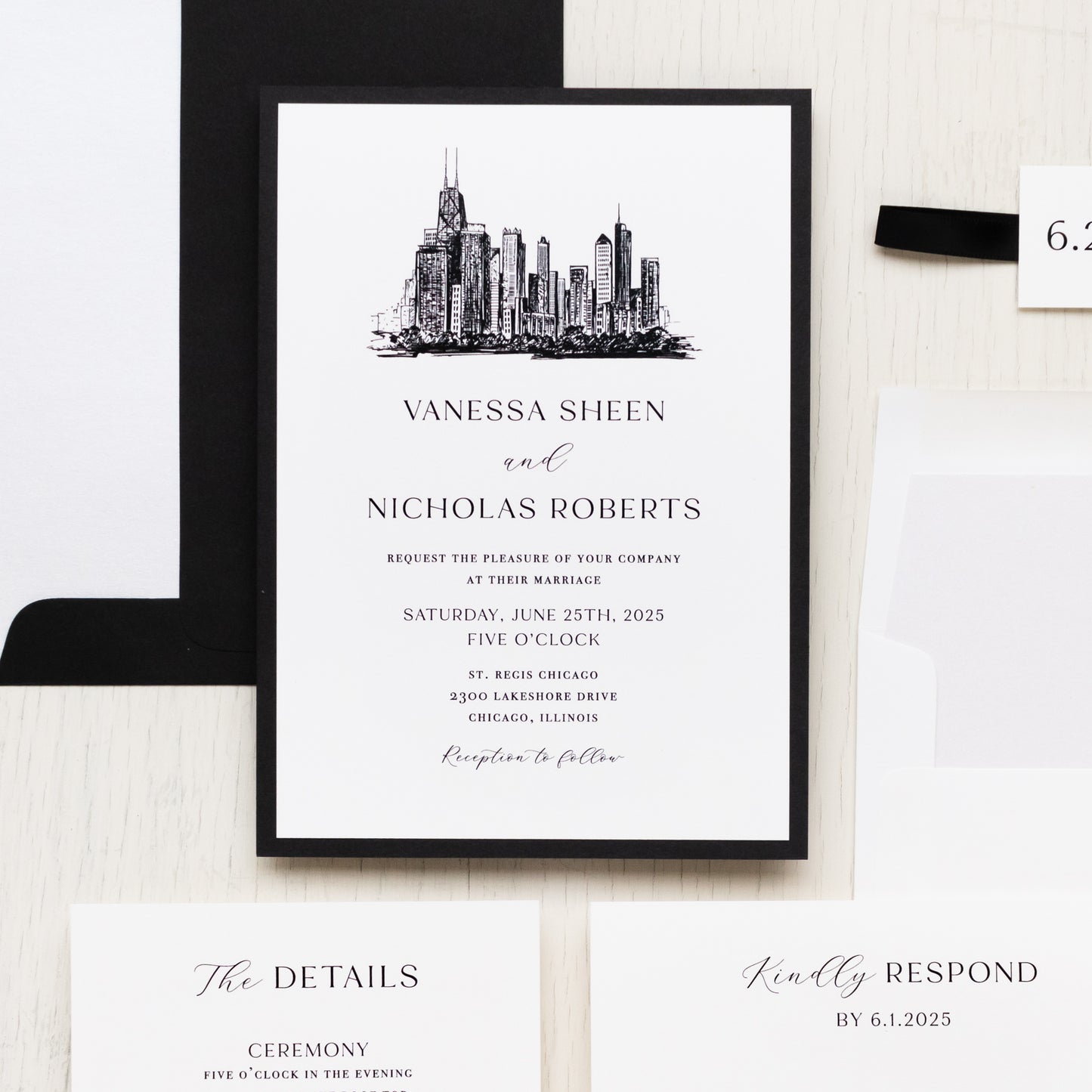 Chicago Skyline Wedding Invitations