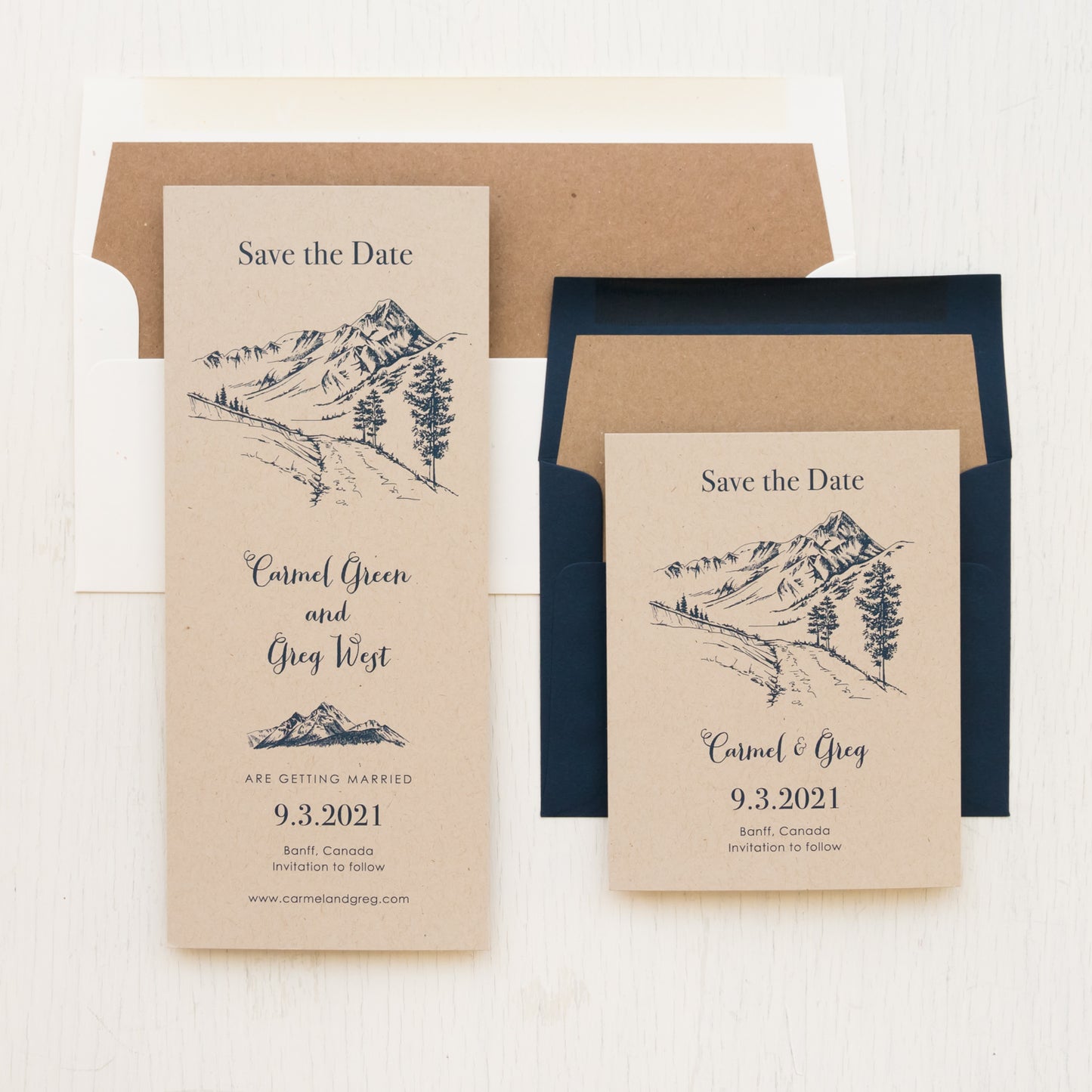 Rustic Mountain Save The Dates