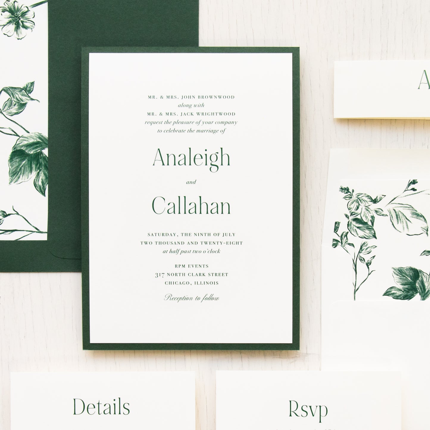 Fields Of Green Wedding Invitations