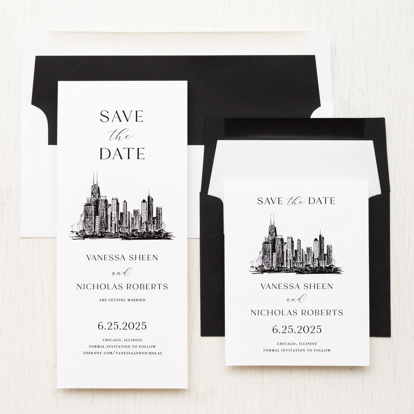 Chicago Skyline Save The Dates