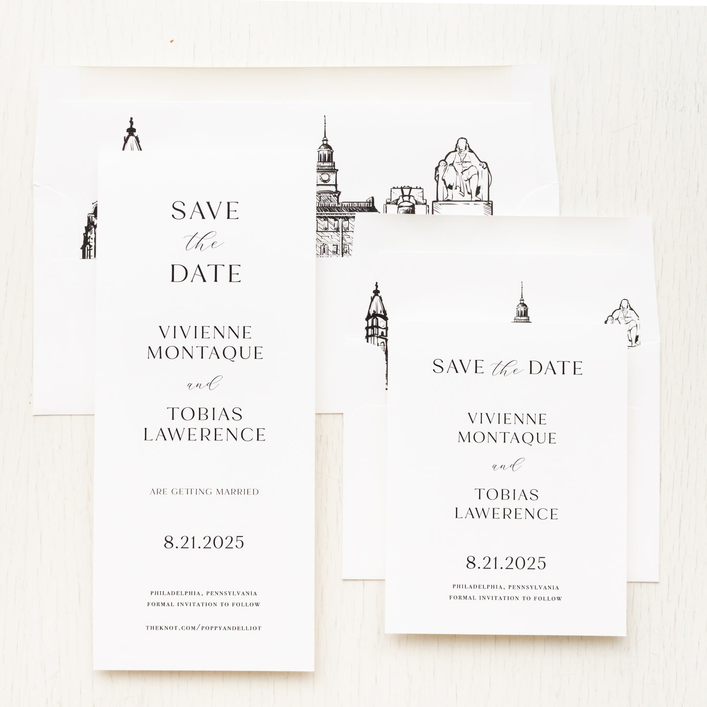 Philadelphia Skyline Save The Dates