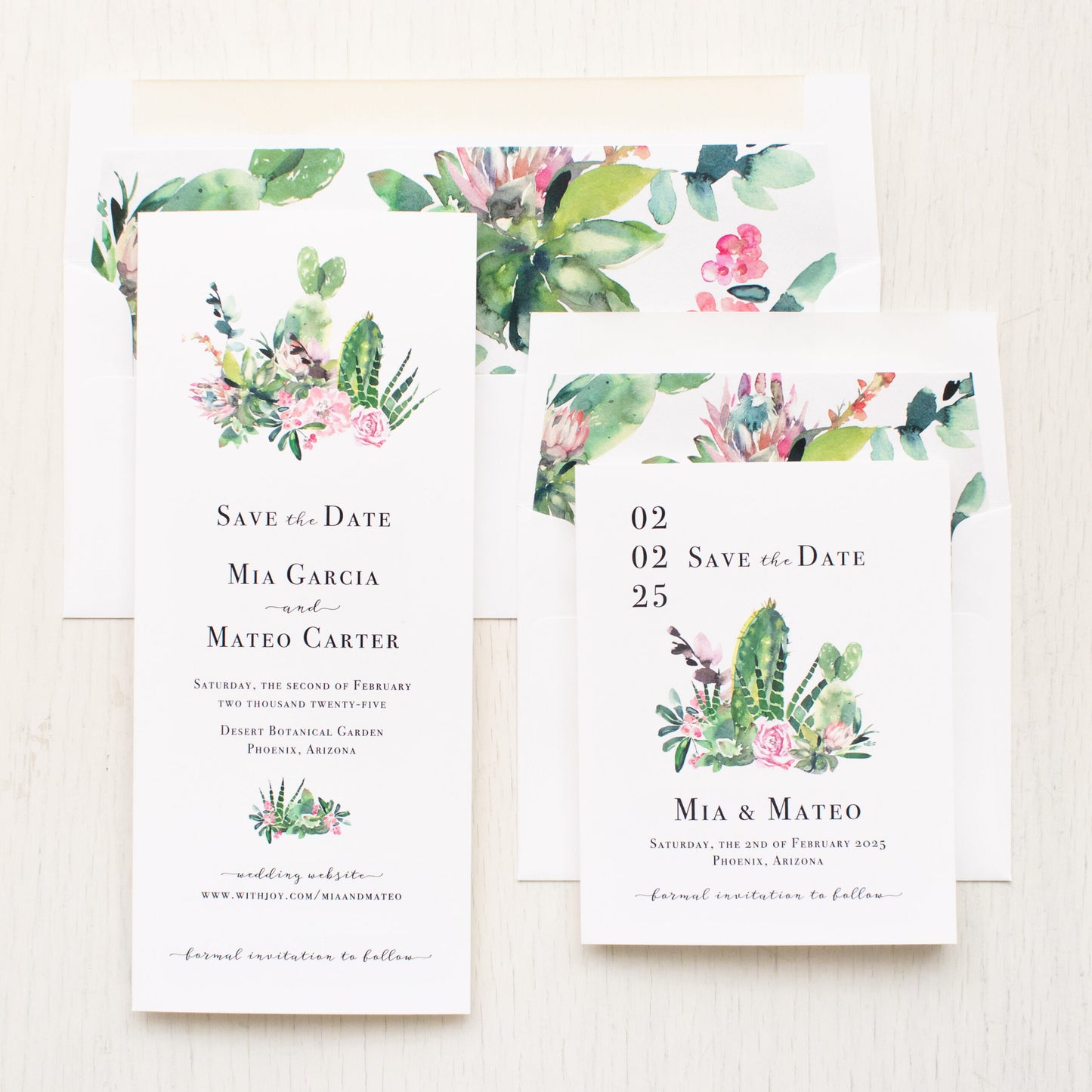 Emerald Cactus Save The Dates