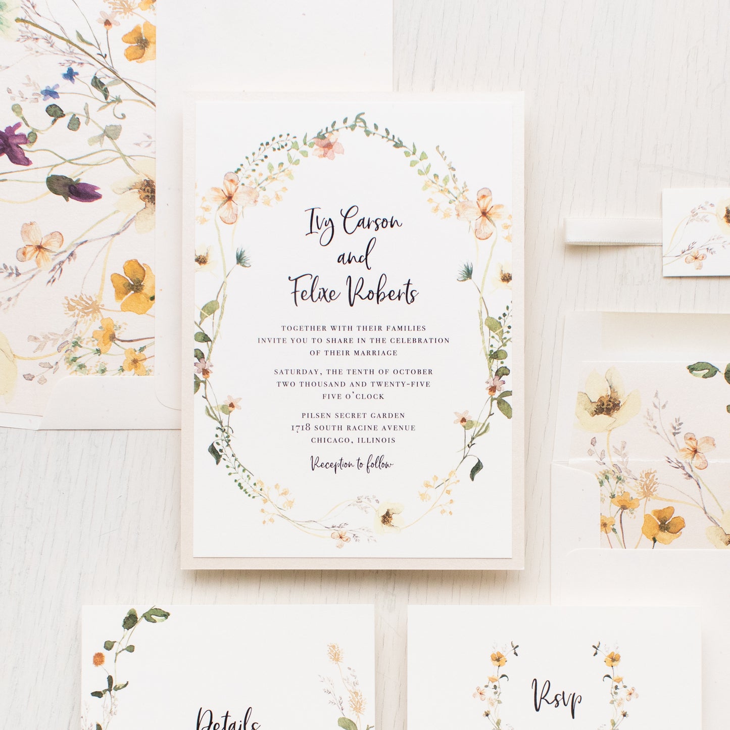 Earthy Garden Wedding Invitations