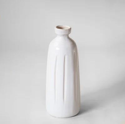 12.2" Carved Vertical Line Vase